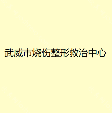 武威市烧伤整形救治中心